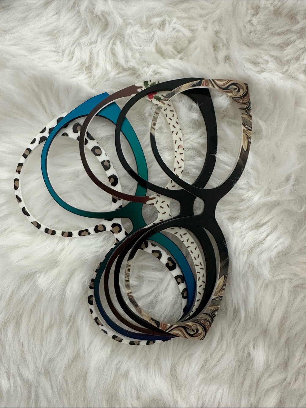 Pair Eyewear Zuri Toppers Lot Peacock Ombre Figgy Pudding Grand Paisley Cheetah